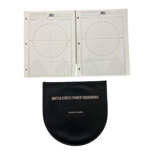 United States Power Squadron Vintage 80s Star Finder Folder and Plotting Papers